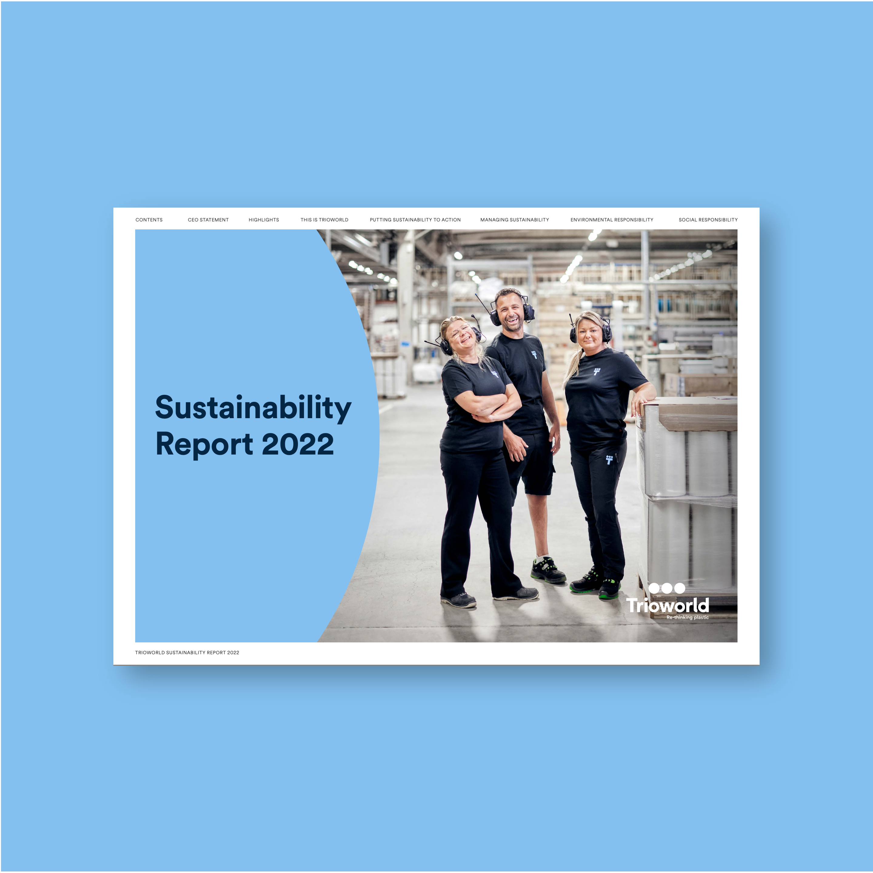 Trioworld sustainability report 2022 front